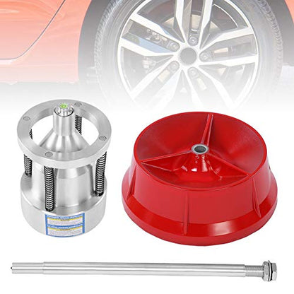 Portable Wheel Balancer, High Strength Aluminum Iron Tire Balancer with Bull's Eye Level, Anti Rust Lightweight Tire Balance Tool for Cars Light Trucks