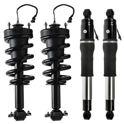 Detroit Axle - 4pc Struts Shocks for Chevrolet Suburban Tahoe GMC Yukon XL Cadillac Escalade ESV, 2 Front Struts Coil Spring Assembly 2 Rear Shock Absorbers Replacement Suspension - size: 4AQ47996-V1/ Big strut kit