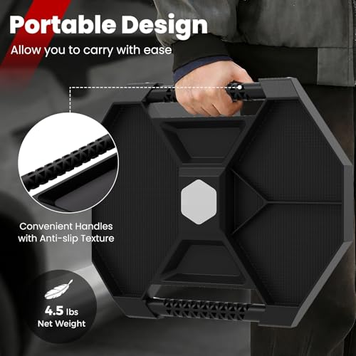 Goplus Rolling Tool Tray, Under Car Magnetic Moving Tray with 4 Swivel Casters, 55 LBS Capacity Caddy Tray, Tool Tray Creeper for Garage, Workshop, Automotive Repair, Mechanics - size: 20.5" x 16.5" x 4"