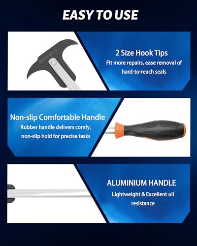 5PCS Seal Puller & Pick and Hook Set for Automotive | Universal Seal Removal Tool Kit for Oil/Grease Seals Removal & Installation
