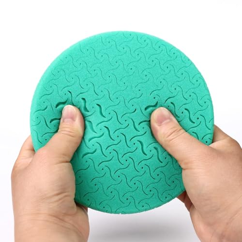 CARROAD 7pc 6.5 Inch Patterned Polishing Pads Kit - Microfiber & Foam Buffing Pads for Orbital/DA Polisher - Scratch & Swirl Removal - Hook & Loop Backing - Washable & Reusable - size: 7pc 6.5inch pattern