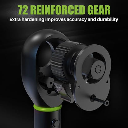 1/2 Inch Drive Torque Wrench 40-320 Ft-Lb for Truck Maintenance | Click Torque Wrench (54.2-433.6Nm) with 3% Precision Dual-Direction Range,72 Tooth Head for RVs,Trailers,Lug Nut Installation - size: 1/2" 40-320FT