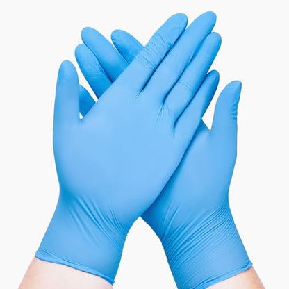 SwiftGrip Disposable Nitrile Exam Gloves, Blue, Latex Free, Medical Gloves for Cleaning, Food-Safe, Powder Free, Non-Sterile - size: Small