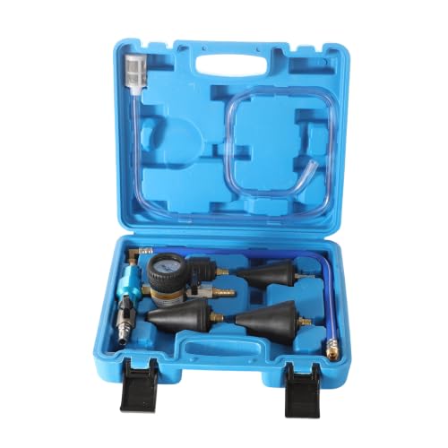 Coolant Vacuum Refill Kit, Vacuum Coolant Refill Kit with Pressure Gauge, 5 Sizes Adapters, Cooling System Vacuum Purge & Refill Kit for Most Vehicles