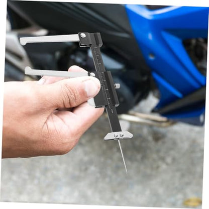 Tire Tread Ruler Tire Depth Gauge Tool for Brake Pad Depth Disc Brake Rotor Gauge