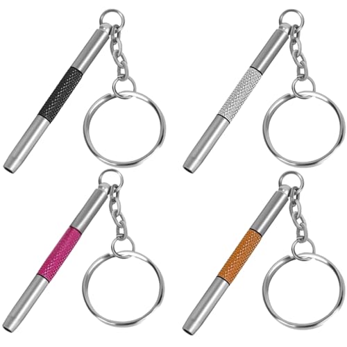 UNEAK - Eyeglass Screwdriver Repair Kit Silver Yellow Pink Black Precision 3 in 1 Mini Screwdrivers Set Keychain Glasses, Sunglasses, Sunglass, Watch, Electronics, Eyeglasses, Flat Head, Phillips, Hex - color: Silver Yellow Pink Black
