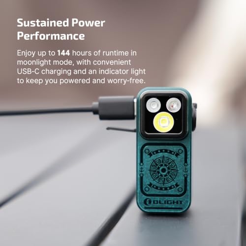 OLIGHT Oclip Pro S Pocket EDC Clip-on Flashlight, Sunken Artifact | RGB, UV, 600 Lumens, USB-C Charging, Flash Modes, Magnetic Clip, Inspection, Signaling, Work, Outdoor Use - color: Sunken Artifact