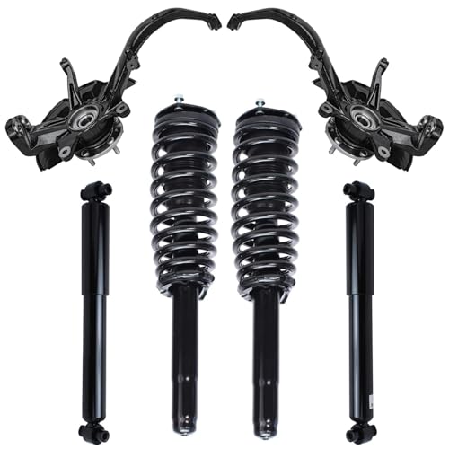 Detroit Axle - Front 6pc Steering Knuckles Kit for Ford Fusion Lincoln MKZ Mercury Milan, Steering Knuckles & Wheel Bearing Hubs Struts & Coil Spring Rear Shock Absorbers Replacement Suspension - size: 6AQU47660/ strut shock sway kit