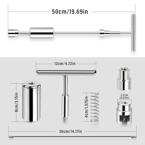 LadyRosian Paintless Dent Repair Tools Adjustable T-Bar Slide Hammer for Auto Body Hail Damage Repair Dent Remover - size: Set A