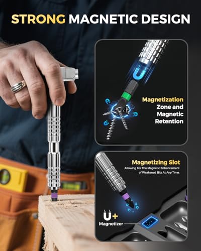 LIFEGOO Ratchet Screwdriver Set: 40 in 1 Magnetic Screwdriver Sets, DIY Combination Flexible Shaft Precision Screwdriver Kit with S2 Steel Bits for Electronics & Furniture Assembly, Bicycle Tools - size: 40 in 1