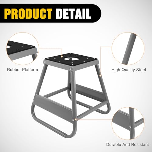 Nilight Universal Dirtbike Pit Stand Non-Slip Rubber Top 1000LBS Capacity | Off-Road Steel Heavy Duty Moto Removable Maintenance Motocross Stand Hoist Lift Jack Silver - color: Dirtbike Pit Stand