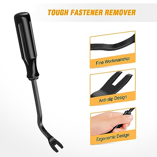 GOOACC 8PCS Auto Trim Scratch Removal Tool | Car Audio Dash Panel Window Molding Fastener Remover Tool Kit-Black - color: Black, size: 8PCS Trim Removal