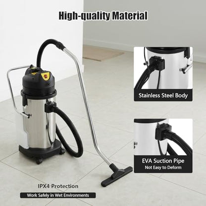 40L/11Gal Commercial Carpet Cleaner Machine, 6-in-1 with Dual Motors | Professional Heavy-Duty Floor Cleaner for Home & Commercial, Upholstery & Hard Floor (2-Parcel Ship)