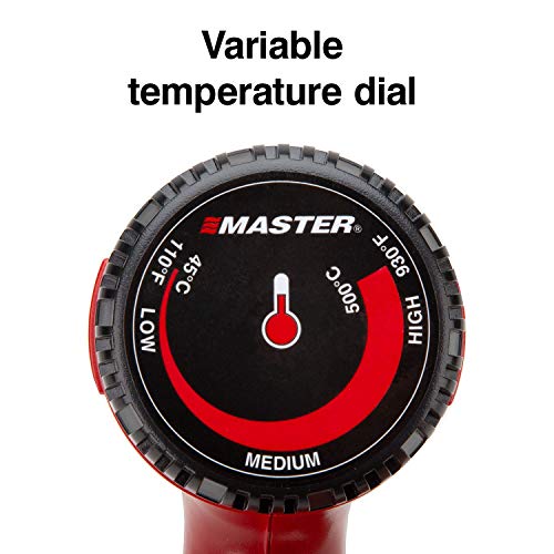 Master Appliance EC-200K Variable Temperature Heat Gun Kit, Heat Gun for Wire Connectors, Heat Gun Kit for Paint Stripping, 120V, 10 Amps, 1200W - USA Company