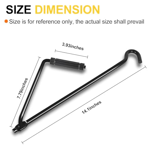 Scissor Jack Handle, 14.1 Inches Professional Jack Handle Replacement Tool, Durable Auto Wheel Jack for Cars, SUV, Truck and Trailers
