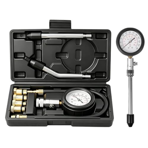 Cylinder Compression Tester 300 Psi Quick Connection | Engine Compression Tester Kit for Car Truck Sedan Pickup Truck Trailer RV Motorcycle