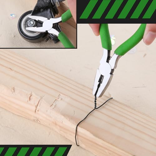 SPEEDWOX Mini Lineman's Pliers with Cutter, Serrated Jaw for Jewelry Craft | Multi Use Combination Pliers, Thin Side Cutters, Micro Fine Precision Tips, Wire Cutting & Gripping, for Beading, Hobby, DIY - style: Lineman's Clamp