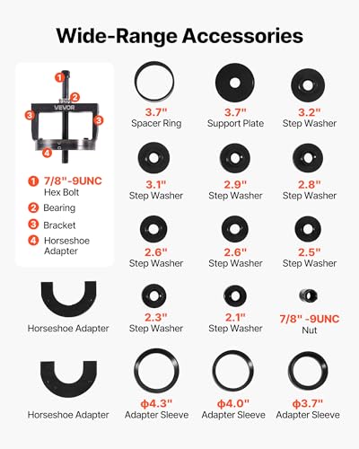 VEVOR Master Wheel Hub & Bearing Remover & Installer Kit, Fits Most Front-Wheel Drive Vehicles, Front Wheel Bearing Removal Tool, Wheel Bearing Installer Kit, Easy Bearing Swaps with No Press Required