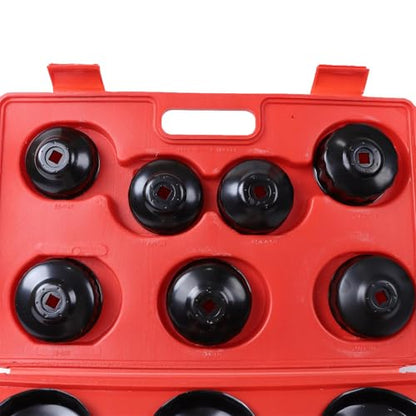 labwork 14Pcs Oil Filter Sleeve Cap Wrench Socket Tool Set 3/8 inch Drive Oil Socket
