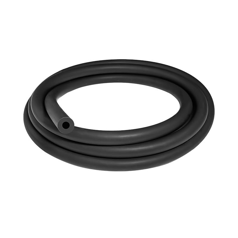 Unicaravan Silicone Vacuum Hose 10FT ID 1/4" (6mm), Wall Thickness 4mm,Matte Black Tubing, Automotive Marine & Industrial Use - size: 1/4" (6mm) - 10FT