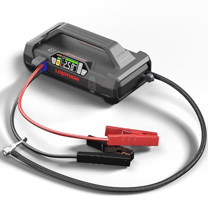 LOKITHOR JA400 1750A 12V Jump Starter with Air Compressor, 60W Two-Way Fast Charing, Lithium Car Battery Starter with 150PSI Digital Tire Inflator, Booster Pack for 7.5L Gas or 5.5L Diesel Engines