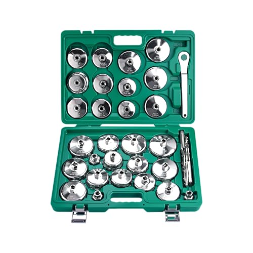 31pcs Oil Filter Wrench Set 1/2" Drive Oil Filter Removal Tool Kit Oil Filter Type Wrench Socket Removal Tool Set Oil Filter Socket Set - color: Green
