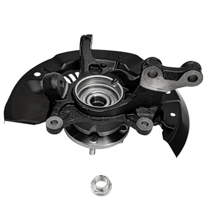 Detroit Axle - FWD Front Steering Knuckles & Wheel Hub Bearings Outer Tie Rod Ends Replacement for 2011-2017 Toyota Sienna - 4pc Set - size: 4SU48686/Kit
