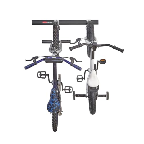 Rubbermaid FastTrack Garage Storage Bike Storage Kit, 3 Piece, All in One Rail Hook Kit Organizer, Heavy Duty Organization for Home/Garage/Wall/Shed - size: 1 Rail, 2 Hooks