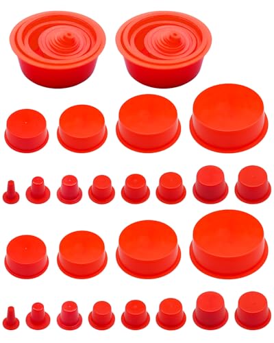 48-Pc Cap Plugs Kit 0.11"-2.39" Fit for AutoLine Pro Autool MR CARTOOL OTC | Cap Plugs Kit 0.11"-2.39", Fit for AutoLine Pro Autool MR CARTOOL OTC, Plastic Tapered Wide Thick Flange Hose Caps
