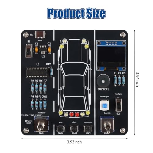 MIOYOOW DIY Car Driving Simulation Soldering Practice Kit, Electronics Project Car Driver Simulator Solder Project Kit for High School & College Students Learning
