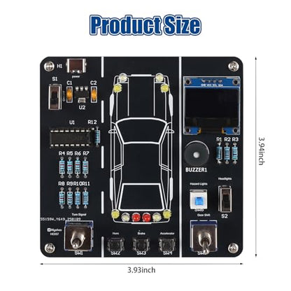 MIOYOOW DIY Car Driving Simulation Soldering Practice Kit, Electronics Project Car Driver Simulator Solder Project Kit for High School & College Students Learning