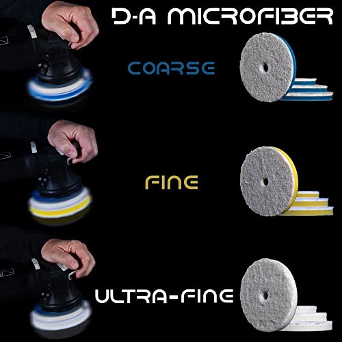 Coarse D-A Microfiber Extreme Cut Pad (Blue) Ø 130mm, Single Pad - color: Blue, size: 130 mm.