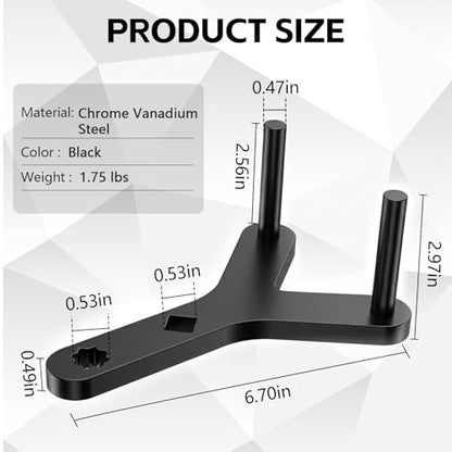 Lower Control Arm Prying Tool, Suspension Control Arm Bushing Removal Tool, Lower Ball Joint Pry, Compatible with 1/2" Drive Breaker Bar, Ball Joint Separator, Suspension Car Accessories