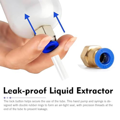 200cc Automotive Fluid Extractor Pump, Powerful Suction Manual Oil Change Syringe with 2 Replacement Suction Tubes, Car Fluid Extraction & Filling Tool, Universal for Most Cars