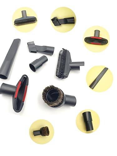 Vacuum Attachments 32mm (1-1/4 inch) &35mm (1-3/8 inch) Vacuum Cleaner Accessories Brush Kit Fits Vacuum Cleaner