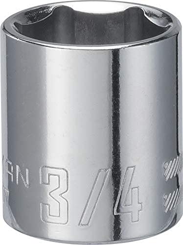 CRAFTSMAN Shallow Socket, SAE, 3/8-Inch Drive, 3/4-Inch, 6-Point (CMMT43007) - size: 3/4"