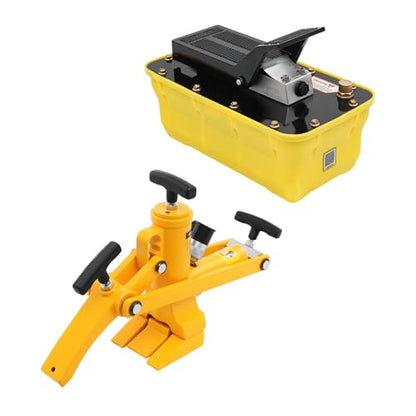 Hydraulic Tire Bead Breaker Heavy Duty 10000PSI Air Hydraulic Tire Bead Breaker, Tire Change Tool with Metal Foot Pump & Air Hose for Tractor Trucks Lawn Mower ATV - size: Hydraulic Bead Breaker + Hydraulic Foot Pump