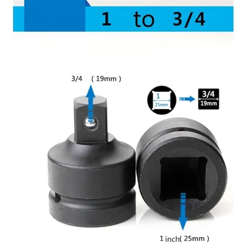1/4"" 3/8"" 1/2"" 3/4"" 1"" Air Impact Socket Adapter Metric Pneumatic Adaptor Converter Joints Ratchet Impact Wrench (Size : 1 34) - size: 1 34