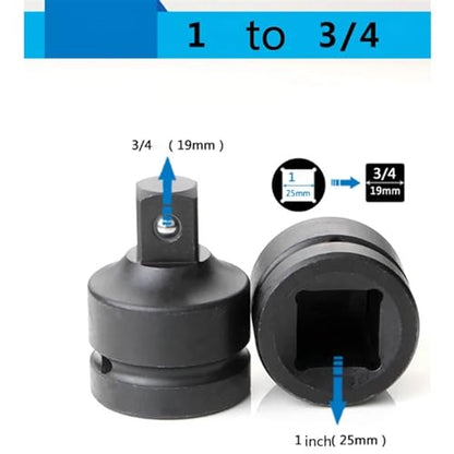 1/4"" 3/8"" 1/2"" 3/4"" 1"" Air Impact Socket Adapter Metric Pneumatic Adaptor Converter Joints Ratchet Impact Wrench (Size : 1 34) - size: 1 34
