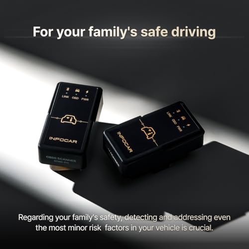 IO180-PH Smart OBD2 Scanner / ELM327 Bluetooth Vehicle Diagnostic Tool/Supports English/Free Dedicated App/Lifetime Updates/iOS & Android Compatible/Easy in-App Connection