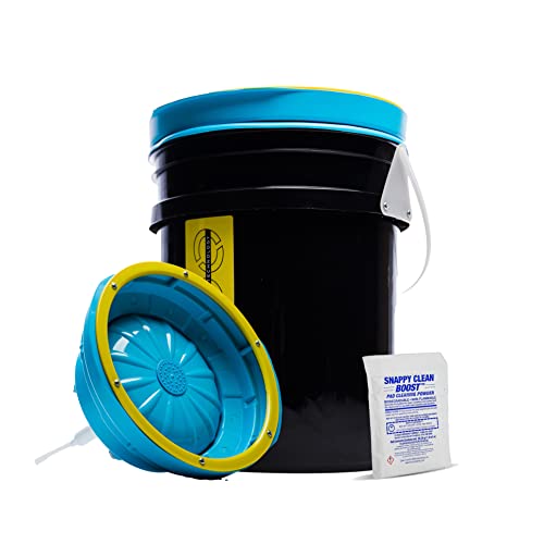 System 4000 Polishing Pad Washer – Pure Flo Cleaning Bucket System w/Controlled Pump & Removable Basin - Wool & Foam Pad Cleaner