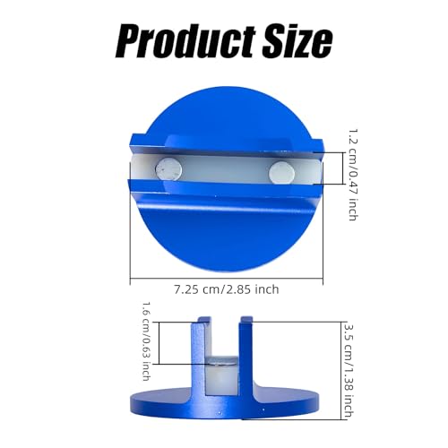 Aluminum Magnetic Jack Pad, 0.47 '' Slotted Jack Pinch Weld Adapter for Car, Universal Car Accessories for Most Automotive Repair (Blue)
