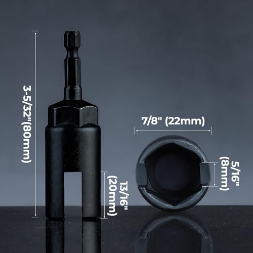 toolant 1-Piece Wing Nut Driver Set, 1/4 Inch Hex | Strengthened magnetic retention, easier screw pickup, impact-driver use, repeated-use fastening, multi-size set - size: 1 Piece