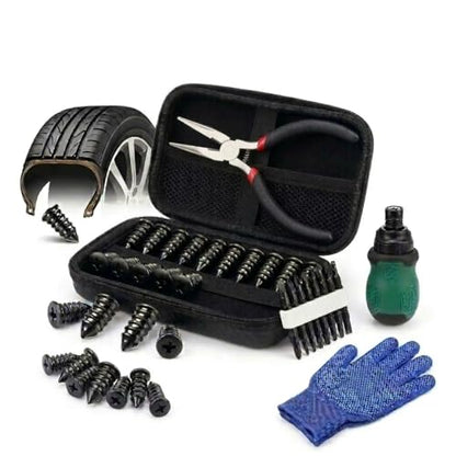 Tire Repair Nails with Case & Maintenance Tools,78Pcs Tire Repair Rubber Nails Kit for Car, Motorcycle, Bike, ATV, Truck