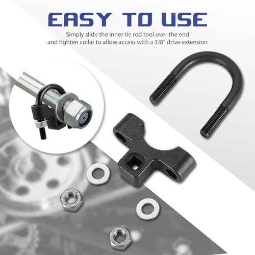 DASBET Inner Tie Rod Removal Tool 3/8" | Universal Low Profile Tool for Inner Tie Rod Ball Joint Removal and Installation
