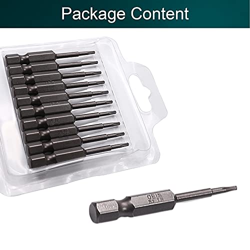 Utoolmart Torx Screwdriver Bits, T6 Magnetic Torx Head Screw Driver Bit, with 1/4 Inch Hex Shank, 50mm Length S2 Steel Screw Driver Kit Tools, for Repair Work, 10 Pcs - size: T6