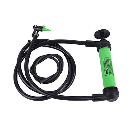 Koehler Enterprises Fuel Pump for Gas, Oil, and Liquids, Transfer Pump Kit for Automotive and Home, Safety Siphon, Green | Durable Metal Construction | Wide Size Range | Mountable Rack Included - style: Green