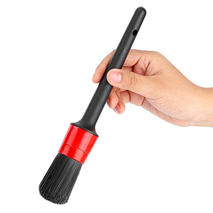 Generic 5pcs Car Detailing Brush Set, Dry Wet Dual Use Versatile Cleaning Tools for Interior, Wheels, and Dashboard, Comfortable Handle with Hanging Holes, for Cleaning Air Vents