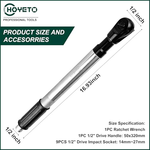 Offset Extension Wrench, 11 Piece 1/2" Offset Extension Wrench Impact for Electric Drill with 9 Impact Socket, 1/2" drive handle, Multifunctional Electric Ratchet Wrench, Slim for Tight Spaces - color: 11pcs-banshou