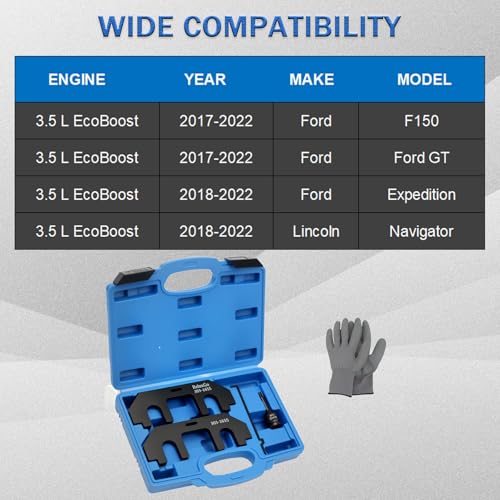 ReluxGo 303-1655 Camshaft Holding Tool Kit, Compatible with Ford 3.5L EcoBoost Upgraded GT F-150 Expedition Lincoln Navigator, with Cylinder Head Screw Removal Socket - size: 303-1655